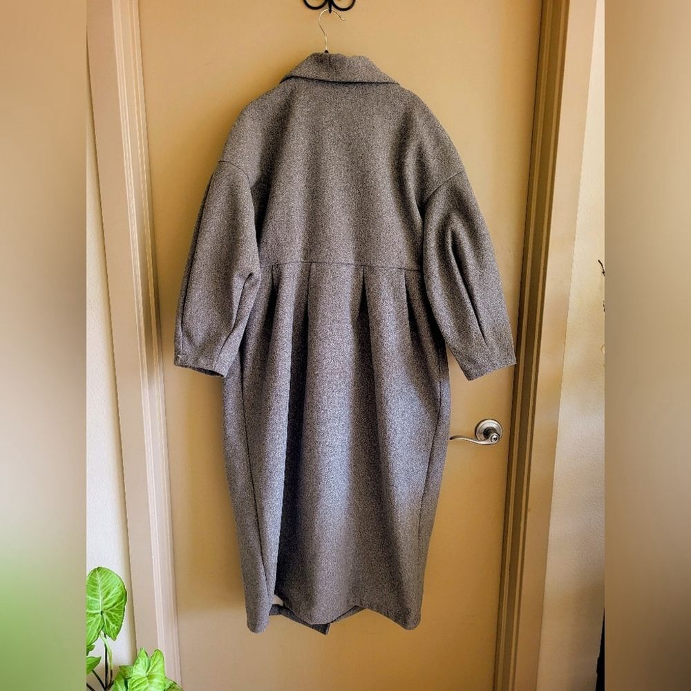 NWOT | Long Double-Breasted Coat w/ Removable Faux Fur Cuffs✨ - Picture 5 of 11